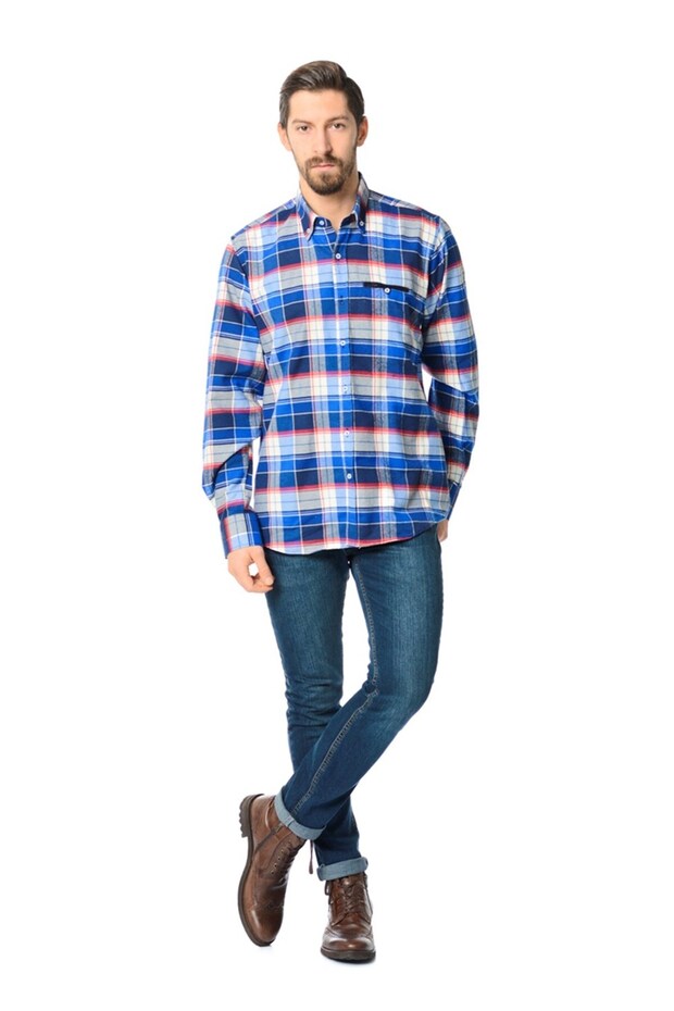 G565 GÖMLEK-LACİVERT - 2