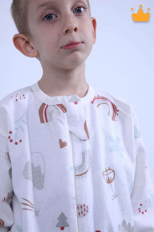 2-8 Yaş 1 Tog Pazen Çocuk Uyku Tulumu Unisex Uzun Kollu Uyku Tulumu - 4