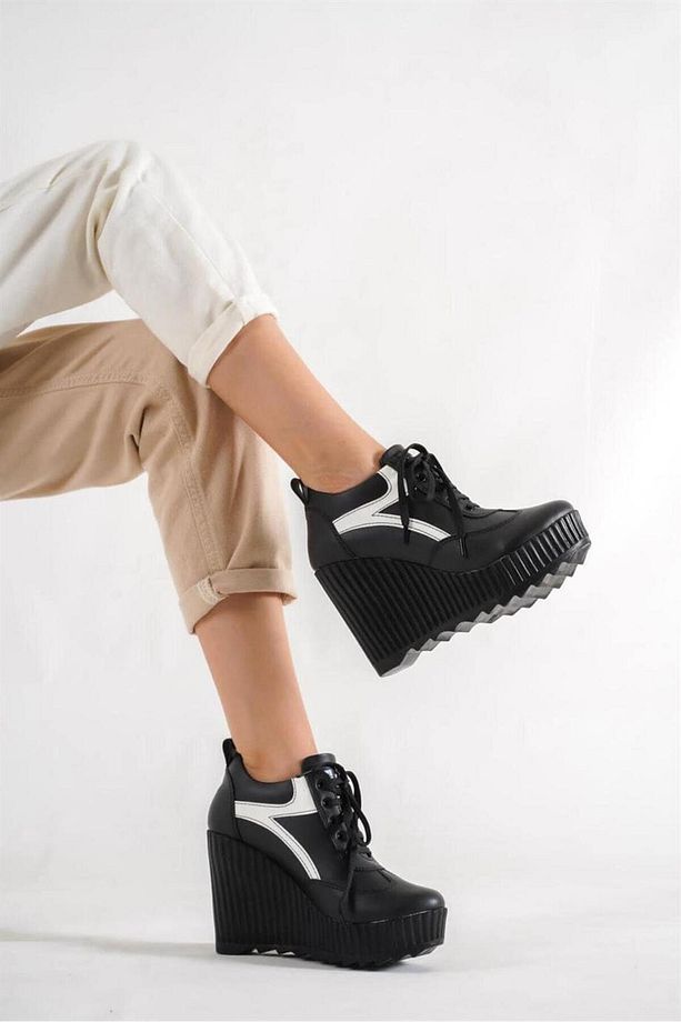 Allen Siyah Platform Spor Bot - 3