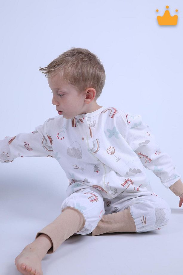 2-8 Yaş 1 Tog Pazen Çocuk Uyku Tulumu Unisex Uzun Kollu Uyku Tulumu - 6
