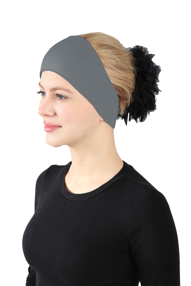 Viscose Non-Slip Bandana - Silicone Bandana - Anthracite - (St276), (Id 3427648)