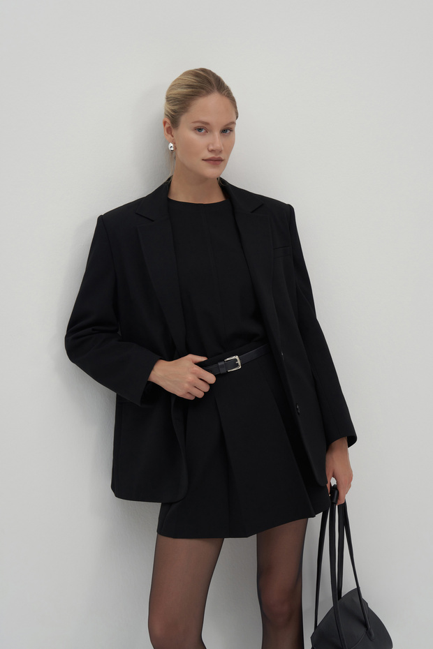 Siyah Private Edition Kemerli Mini Etek - 3