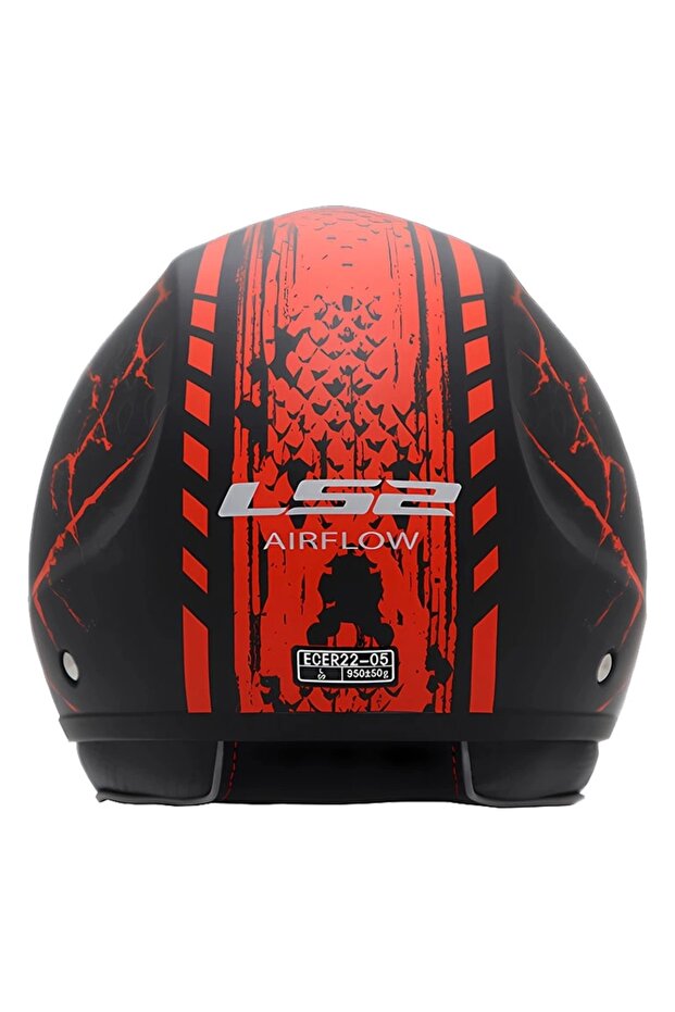 AIRFLOW SNAKE MAT SİYAH-KIRMIZI KASK - 2