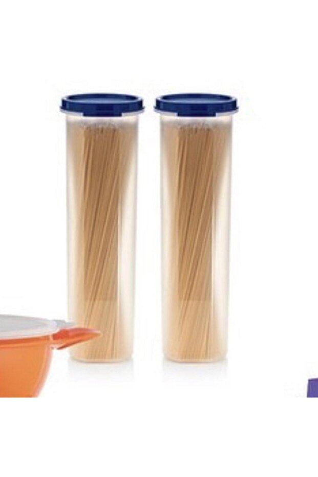 حاوية تخزين بيضاوية غير ملونة/شفافة مكونة من قطعتين - 1