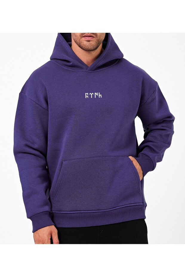 Turkish Printed Oversize Hooded Sweatshirt Hoodie
