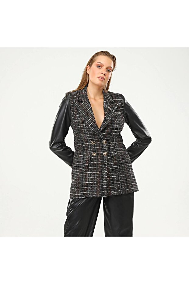 Deri  Blazer Ceket - 1