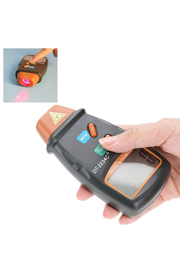 Dt-2234C+ Digital Laser Rpm Tachometer Non-Contact Measurement Instrument - 3