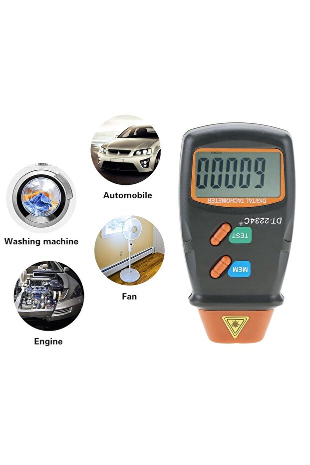 Dt-2234C+ Digital Laser Rpm Tachometer Non-Contact Measurement Instrument - 7