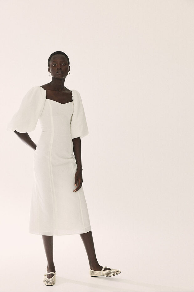 Balon Kollu Elbise - 2