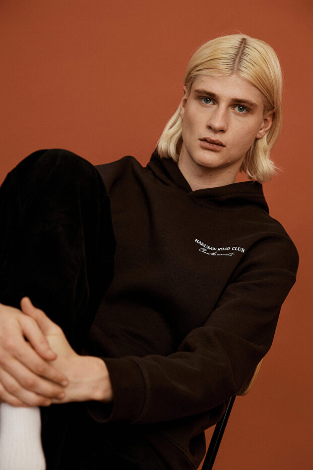 Loose Fit Baskılı Ve Kapüşonlu Üst - 2