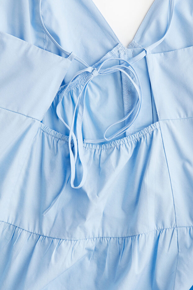 Katlı ve Askılı Elbise - 7