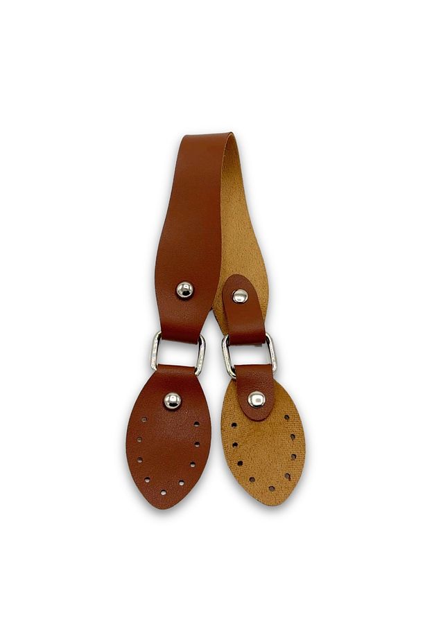Suni Deri Çanta Sapı 43 Cm Taba - 2