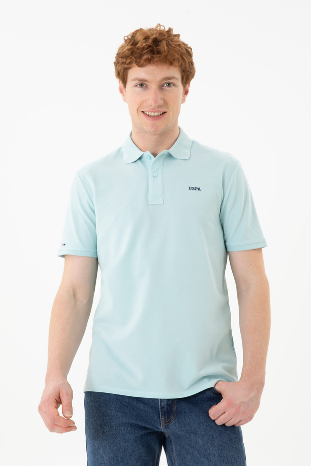 Men's Water Green Basic T-Shirt 50284641-Vr083