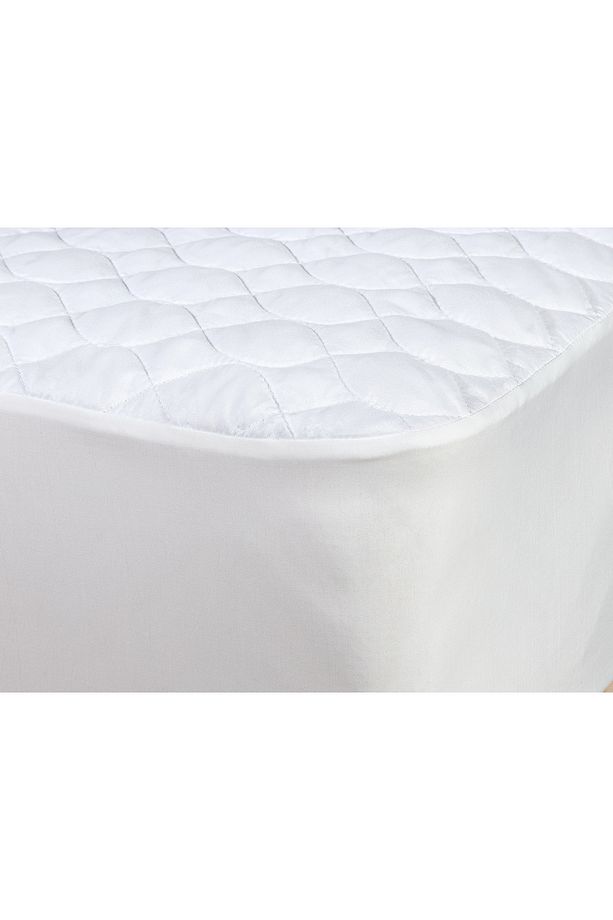 Eleta Kapitoneli Fitted King Size Yatak Alezi - Beyaz - 1