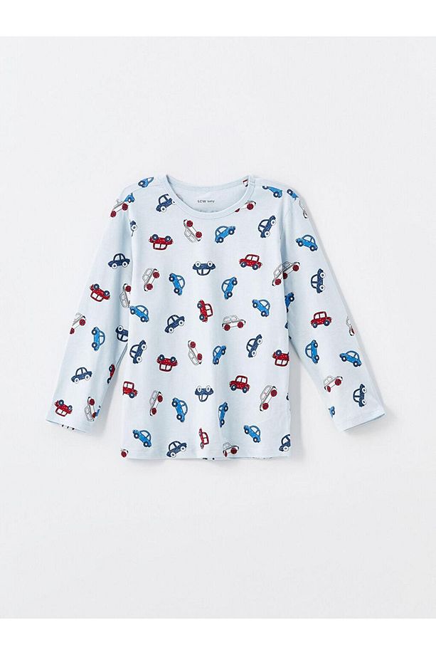 LCW Bisiklet Yaka Baskılı Erkek Bebek Pijama Takımı 2'li - 7