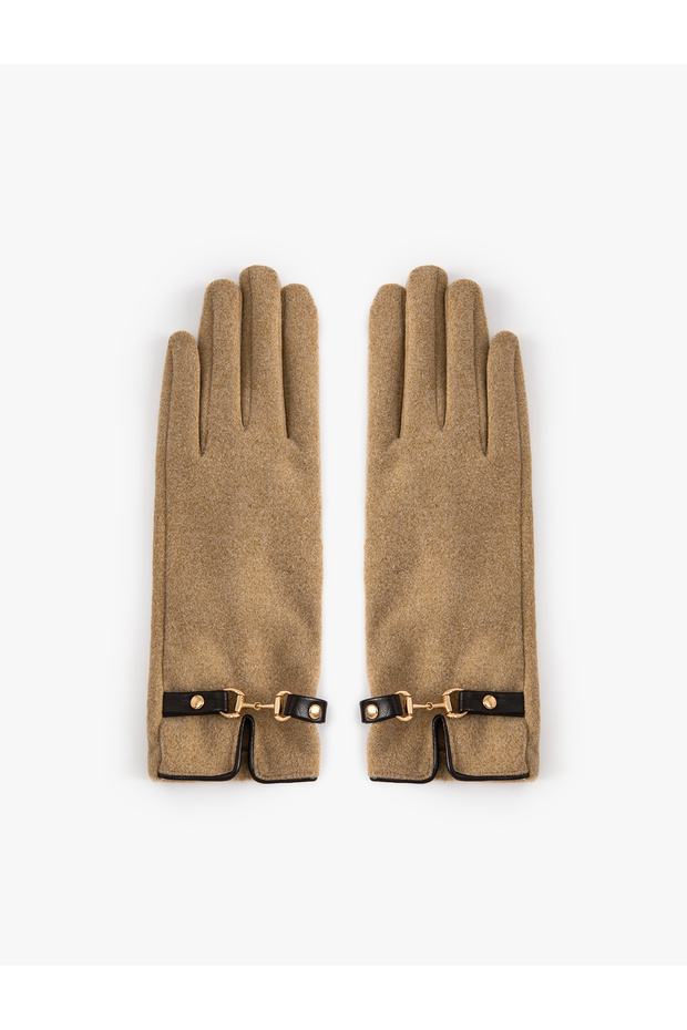 Gloves with Belt and Metal Accessories