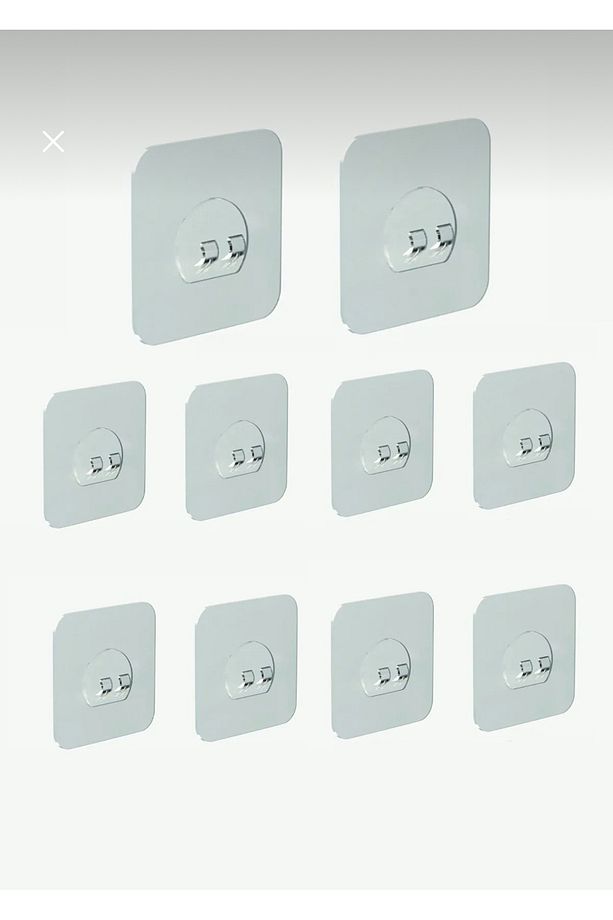 Yedek 10 Adet Yapışkanlı Sticker Kendinden Yapışkanlı Kancalı Yapışkan  banyo rafı Su Geçirmez Askı - 5