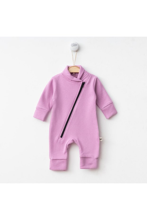 Newborn Girl and Boy Baby Winter Fleece Jumpsuit with Zipper and Stand Collar Sports Jumpsuit Newborn Baby Set