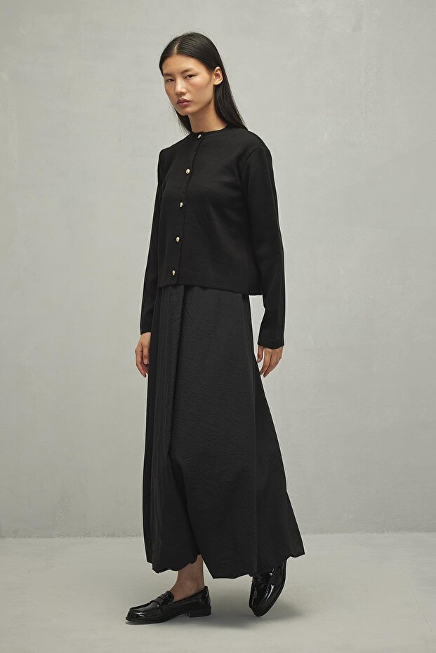 Crop Hırka Siyah - 2