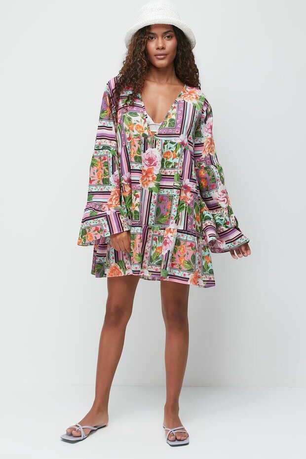 Pareo Beach Dress 22329 Purple/Multicolor