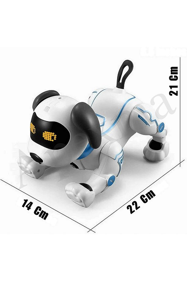 Uzaktan Kumandalı Şarjlı Sesli Komut Kontrol & Programlama Özellikli Müzikli Akrobat Robot Köpek - 3