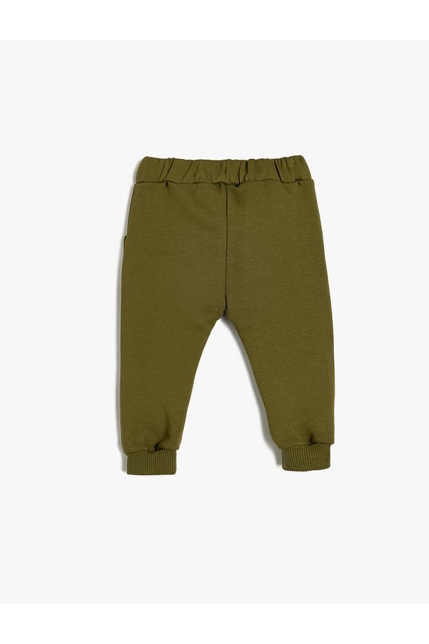 Beli Bağcıklı Cep Detaylı Şardonlu Basic Jogger Eşofman Altı - 2