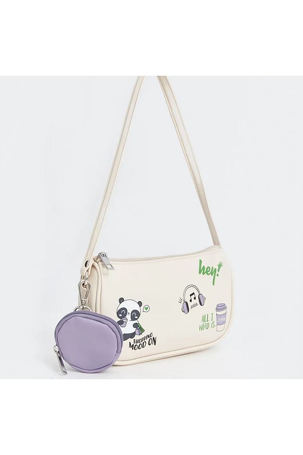 LCW ACCESSORIES Ekru Baskılı Kız Çocuk Kol Çantası - 1