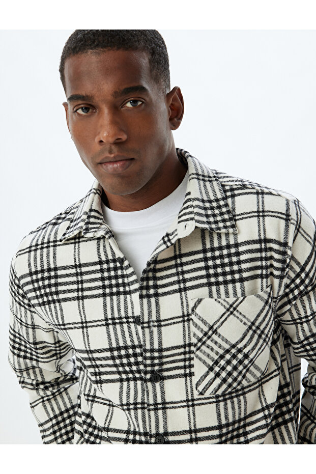 Long Sleeve Winter - Lumberjack Shirt, Pocket Revealed Cotton Blend Regular Fit