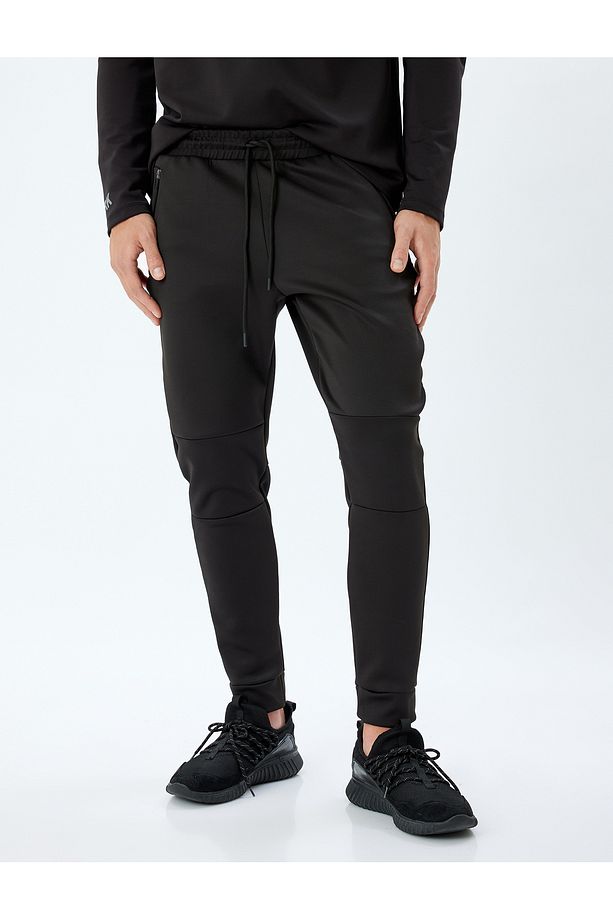 Spor Eşofman Altı Jogger Beli Bağcıklı Cep Detaylı - 3