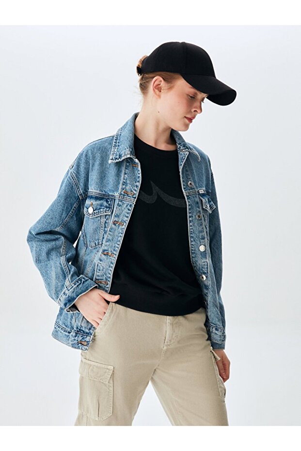 Düz Sıfır Yaka Uzun Kollu Basıc Siyah Sweatshırt - 6