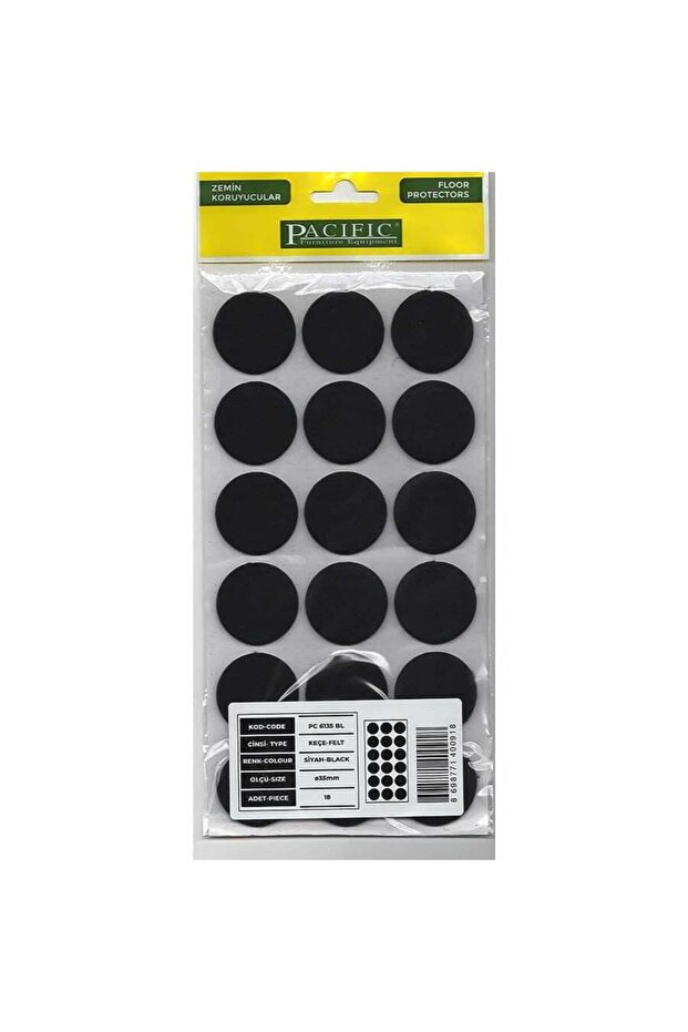 Pacific 6135 BL Adhesive Felt 35 mm Black