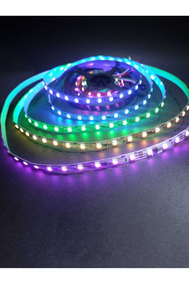 Ws2812b Şerit Led, Ayrı Ayrı Adreslenebilir Argb Şerit Led 12v (1 METRE) - 1