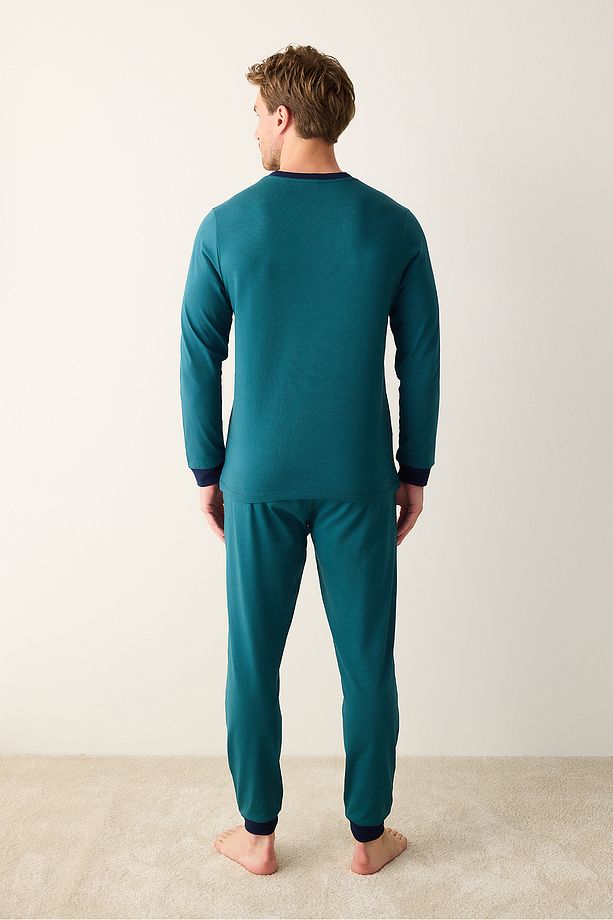 Blok Çok Renkli Jogger Pijama Takımı - 5