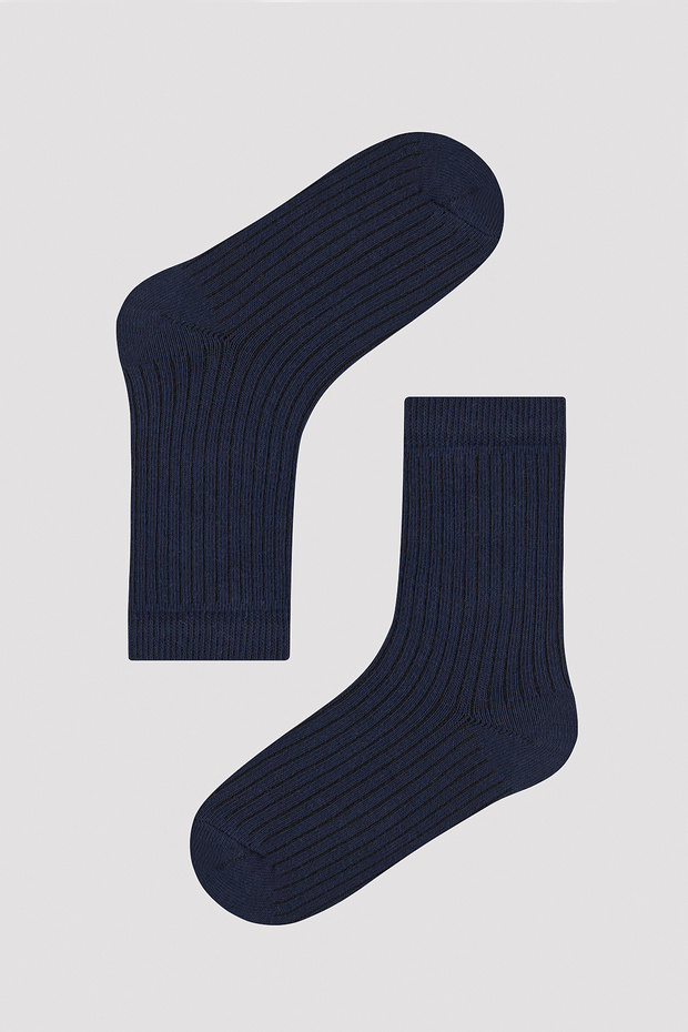 Boy's Basic Striped 4-Piece Socks - 4