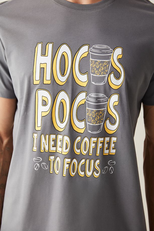 I Need Coffee To Focus Tişört Şort Pijama Takımı - 3