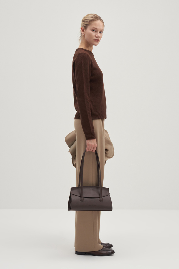 Brown Basic Wool Knitwear Sweater - 5