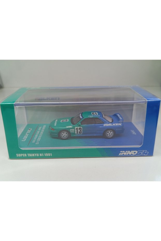 Dianomi - Inno 64 Super Tai̇kyu N1 1991 Nissan Skyline Gt-R R-32 Halkin (8 cm Long) Case Box
