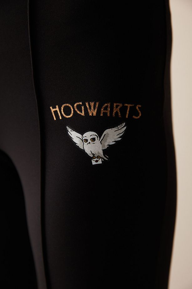Hogwarts Flare Geniş Paça Siyah Tayt - Harry Potter Koleksiyonu - 4