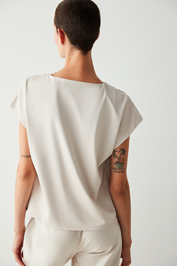 Leather Look Bluz - 5