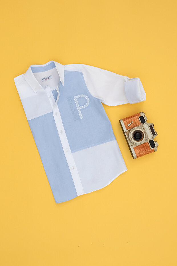 Boys’ Blue Long Sleeve Shirt 50272397-VR036