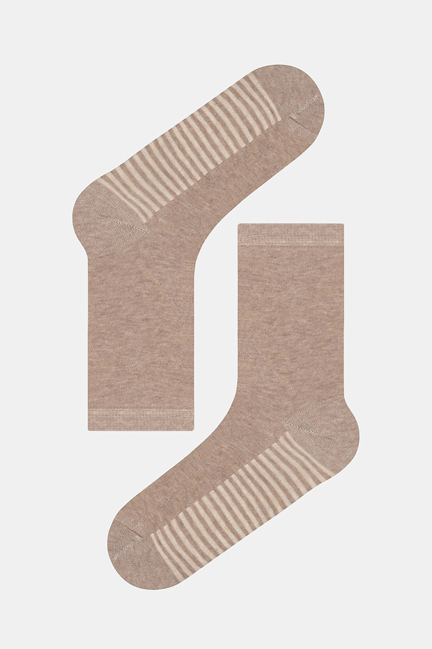 Beige Dots Σετ 5 - Πολύχρωμες Κάλτσες Socket - 3