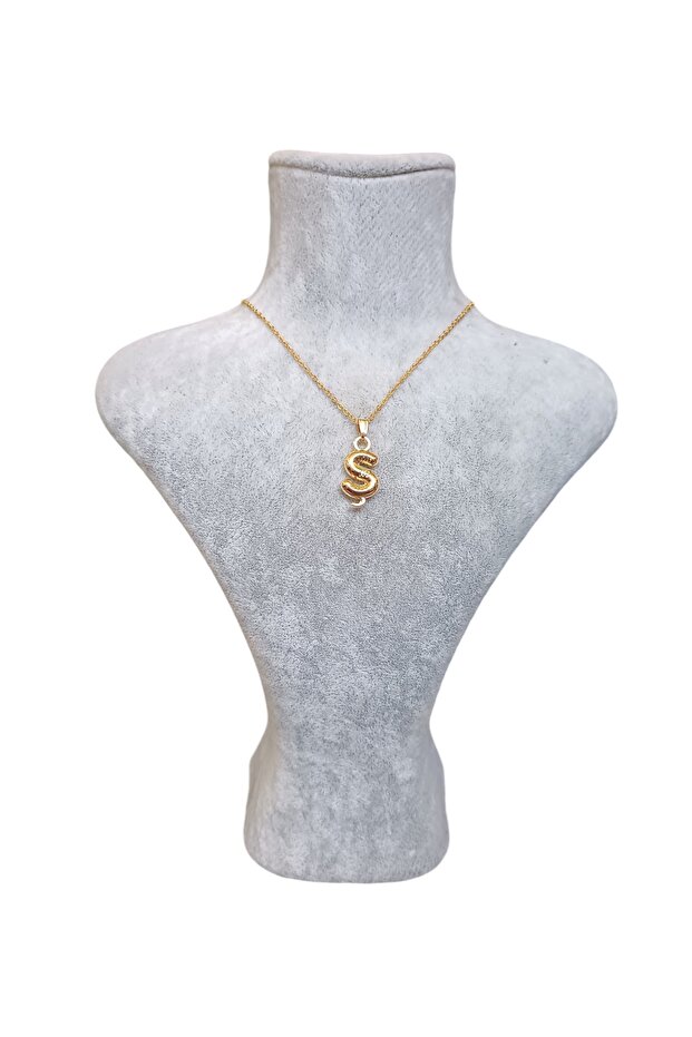Gold Necklace - Balloon Letter Ş Design