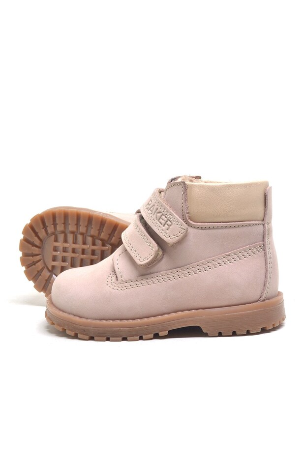 Neson Hakiki Deri Pembe Cırtlı Kız Bebek Bot - 4