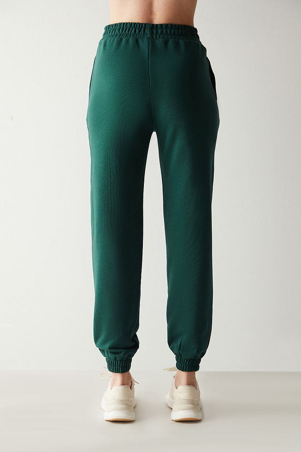 Yeşil Yüksek Bel Basic Jogger - 2