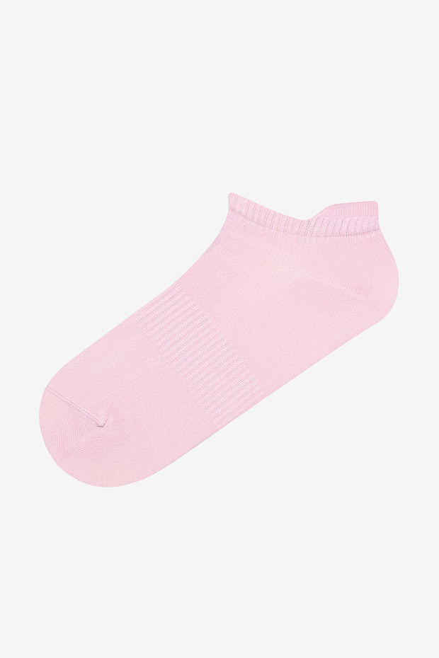 Microfiber Back Tab 3lü Pembe Patik Çorap - 4