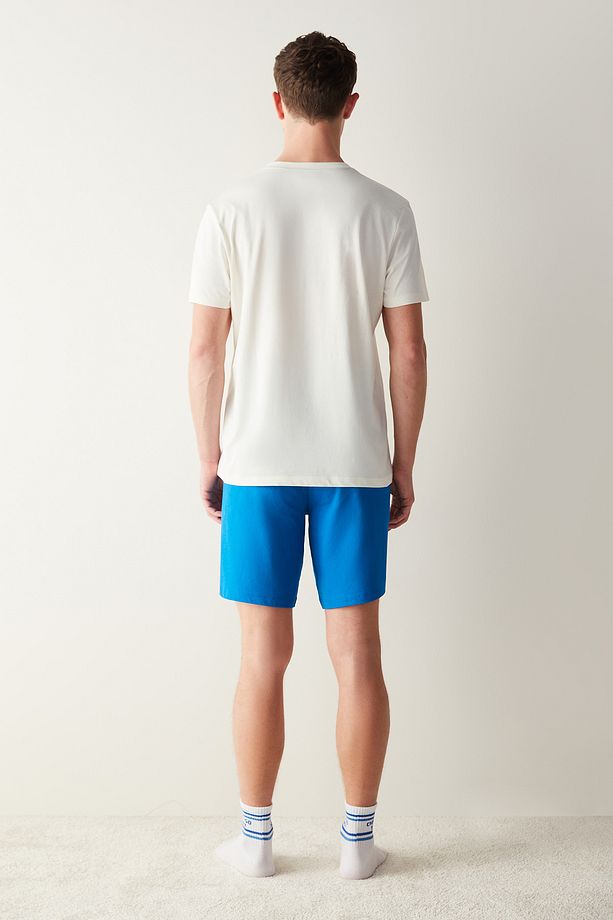 Erkek Miami Çok Renkli Şort Pijama Takımı - 6