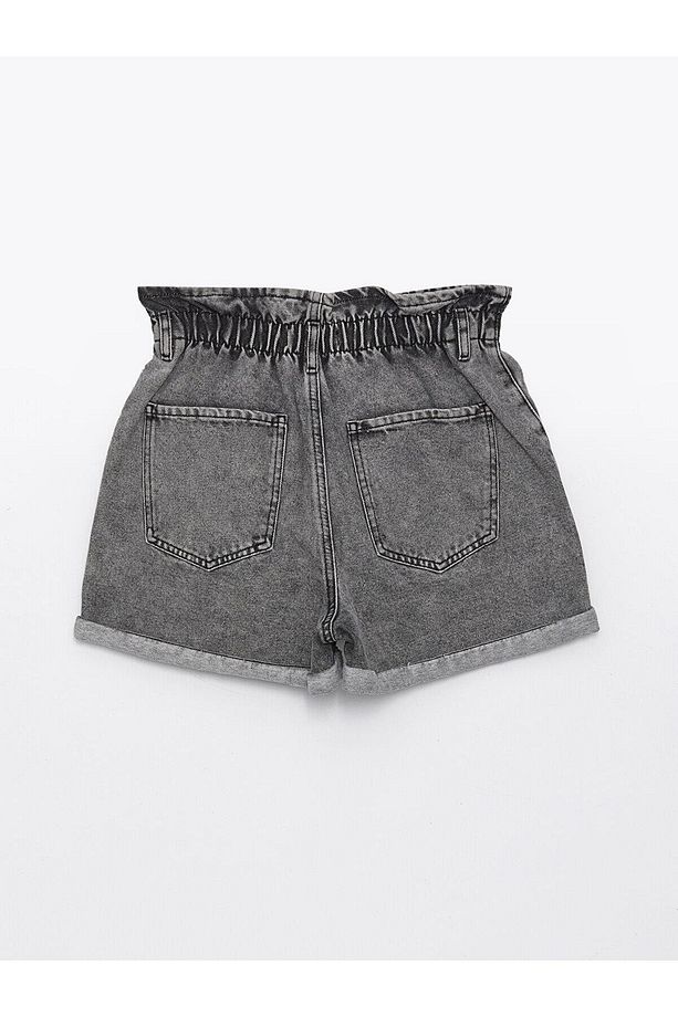 LCW Jeans Kadın Beli Lastikli Düz Jean Şort - 6