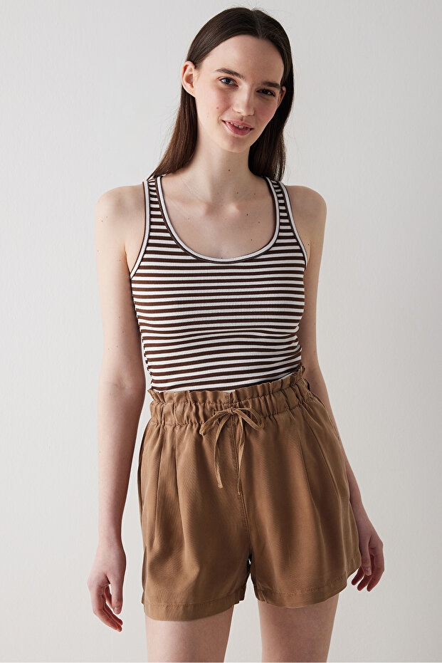 FT Rib Basic Stripe Çok Renkli Cami Atlet - 2