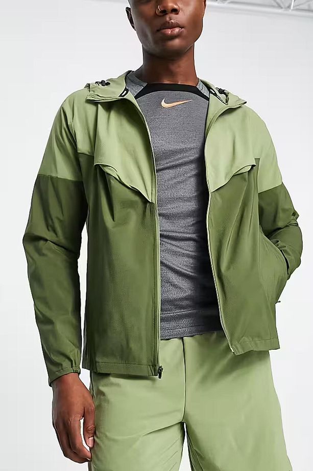 Windrunner Running Recoverable Packable Full-Zip Hoodie Yeşil Erkek Ceket - 2