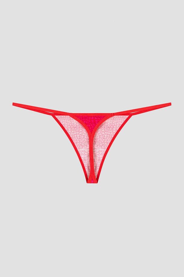 Wave Houndstooth 3lü String Külot - 3